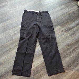 NWT New DICKIES Men's 36 X 32 Black Cargo Pants All Cotton Work